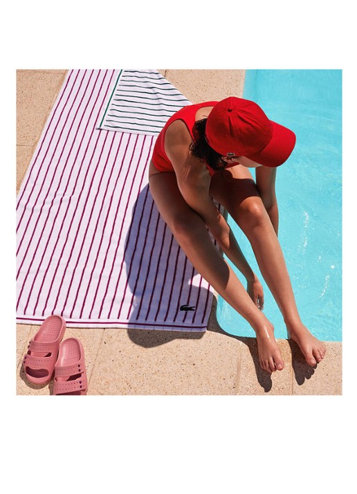 Lacoste L Reversible strandlaken van  katoen 90 x 160 cm - detail 6 multicolor