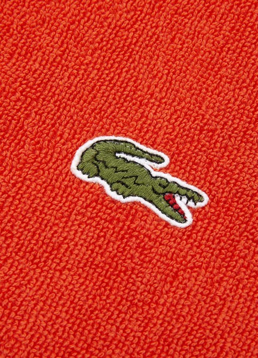 Lacoste L Sport strandlaken van  katoen - 90 x 160 cm  - achterkant 4 oranjerood