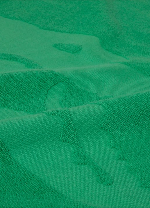 Lacoste L Sport strandlaken van  katoen - 90 x 160 cm  - achterkant groen