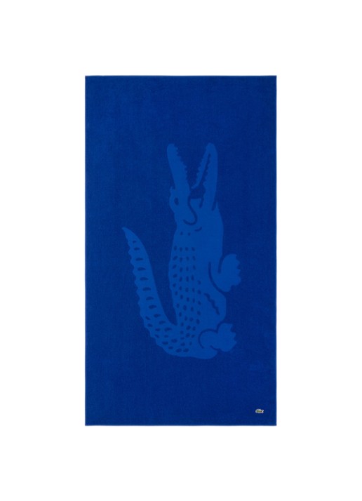 Lacoste L Sport strandlaken van  katoen - 90 x 160 cm  - voorkant 4 kobaltblauw
