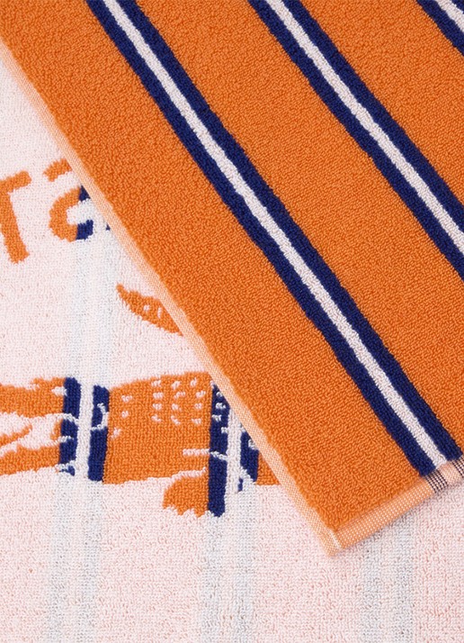 Lacoste L Sunstripe strandlaken - 90 x 160 cm - achterkant 3 tanger