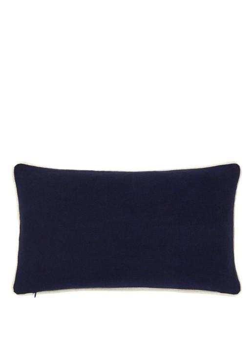 Lacoste L Tennis sierkussenhoes 33 x 57 cm - achterkant donkerblauw