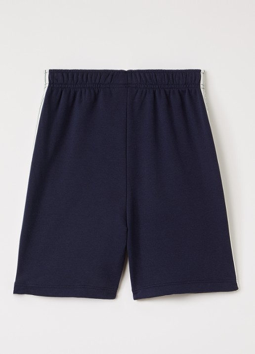 Lacoste Loose fit korte joggingbroek met logo - voorkant 3 donkerblauw