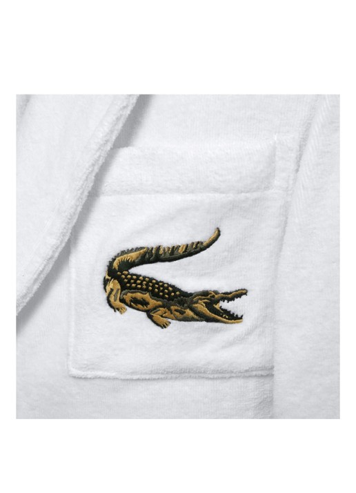 Lacoste Lrene Marine badjas van katoen - detail 3 wit