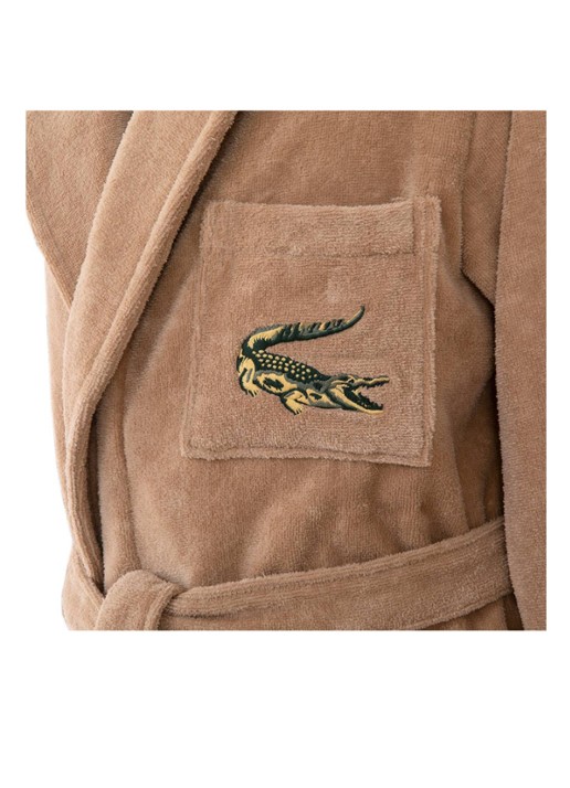 Lacoste Lrene Marine badjas van katoen - detail 11 zand