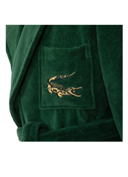 Lacoste Lrene Marine badjas van katoen - detail 11 bronsgroen