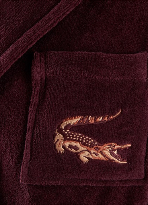 Lacoste Lrene Marine badjas van katoen - achterkant 6 bordeauxrood