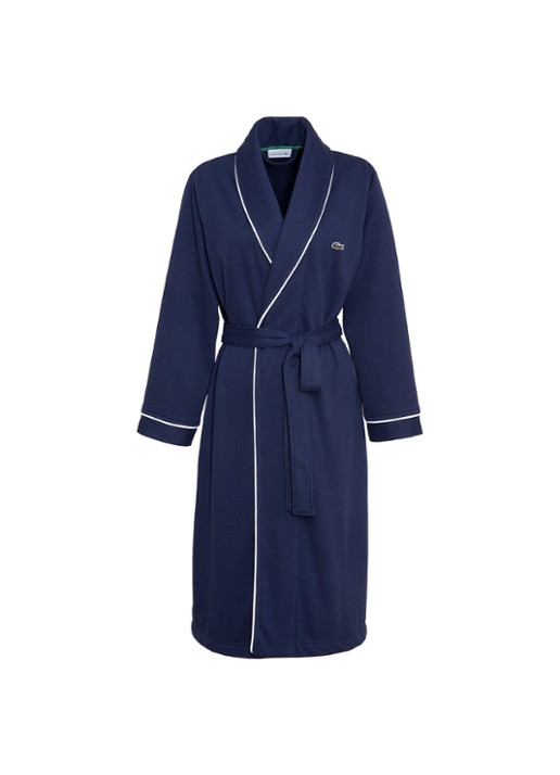 Lacoste Marine badjas met logoborduring