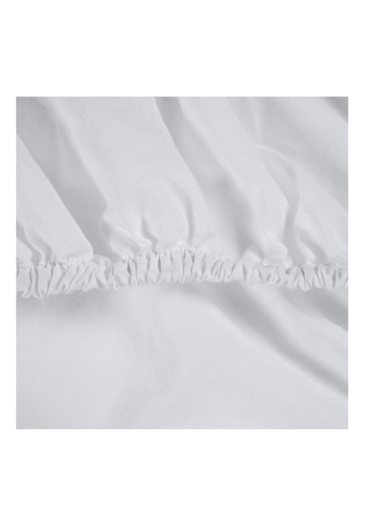 Lacoste Marine hoeslaken van  katoen - detail wit