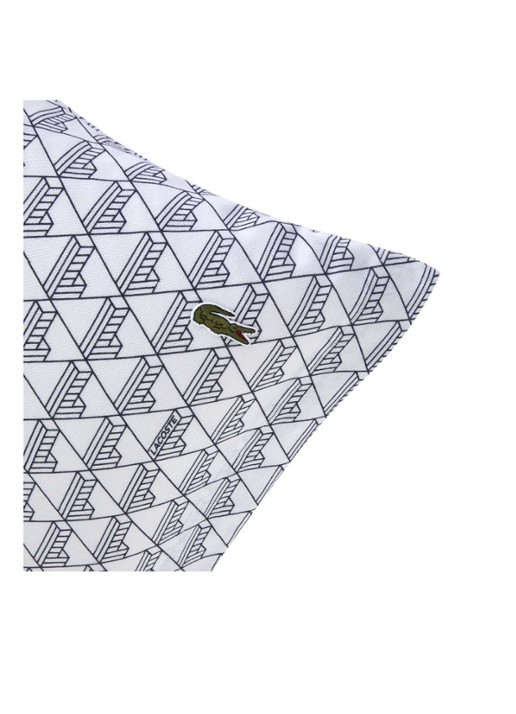 Lacoste Monogram kussensloop van katoen - detail 8 donkerblauw