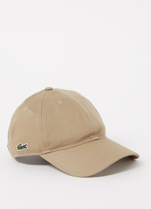Lacoste Pet met logo - voorkant beige