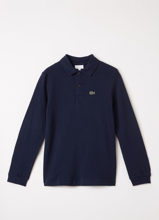 Lacoste Polo van piqué katoen met logo