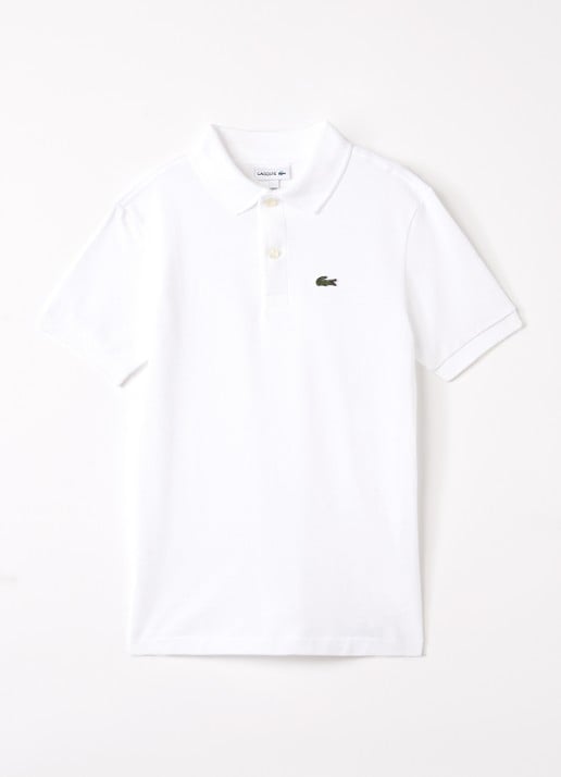 Lacoste Polo van piqué katoen met logo