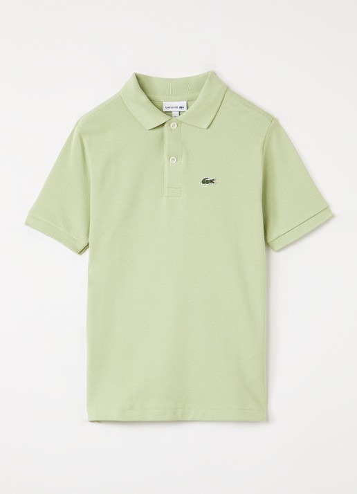 Lacoste Polo van piqué katoen met logoborduring
