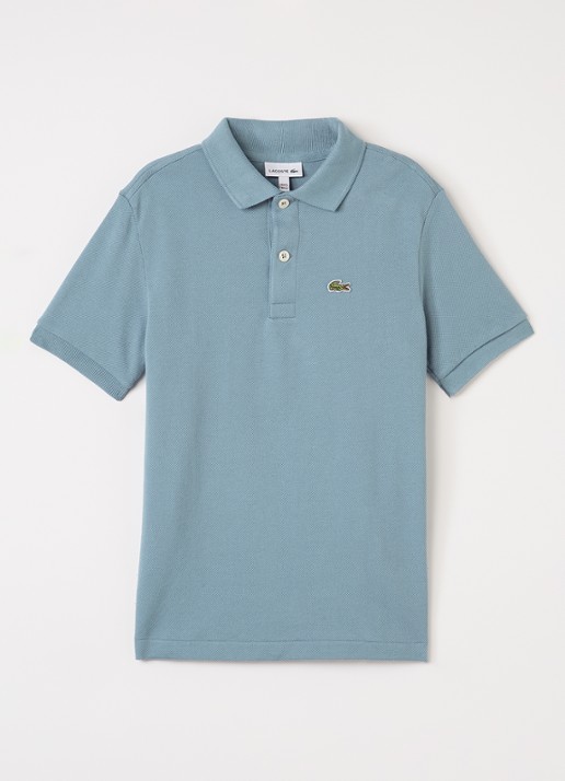 Lacoste Polo van piqué katoen met logoborduring