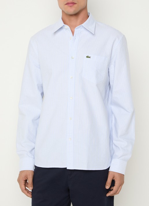 Lacoste Regular fit overhemd met borstzak en streepprint
