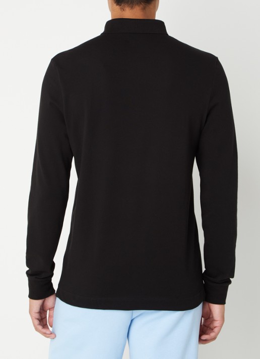 Lacoste Regular fit polo met logoborduring - achterkant 4 zwart