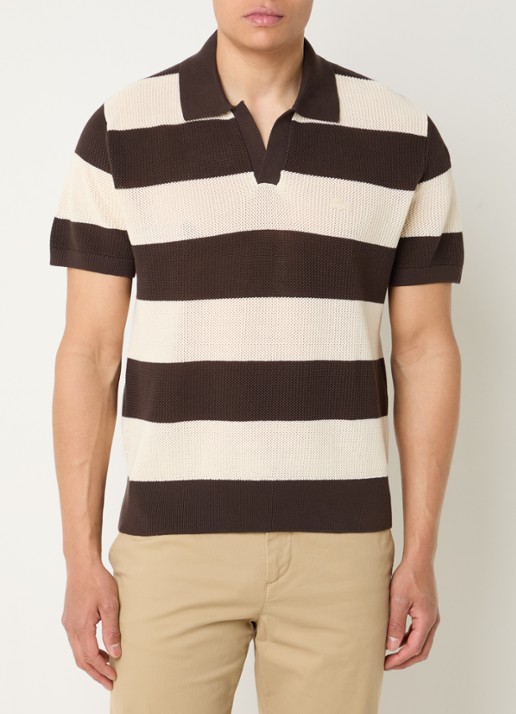 Lacoste Regular fit polo met structuur