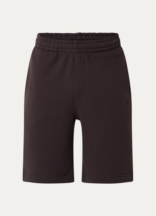 Lacoste Straight fit korte joggingbroek met logo en steekzakken - voorkant 8 donkerbruin