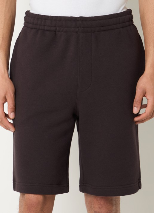 Lacoste Straight fit korte joggingbroek met logo en steekzakken - detail 6 donkerbruin