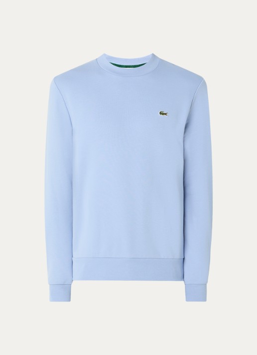 Lacoste Sweater met logo - voorkant lichtblauw