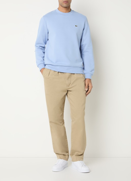 Lacoste Sweater met logo - voorkant 2 lichtblauw