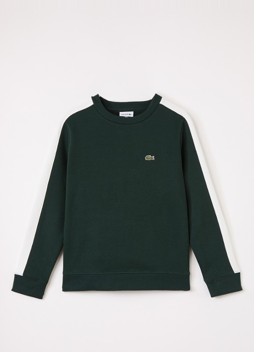 Lacoste Sweater met streepprint en logoborduring