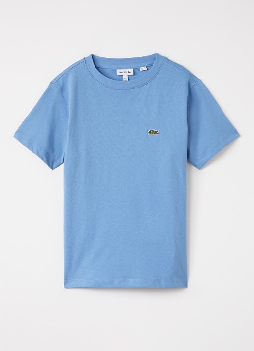 Lacoste T-shirt met logo - voorkant blauw