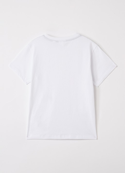 Lacoste T-shirt met logo - voorkant 2 wit