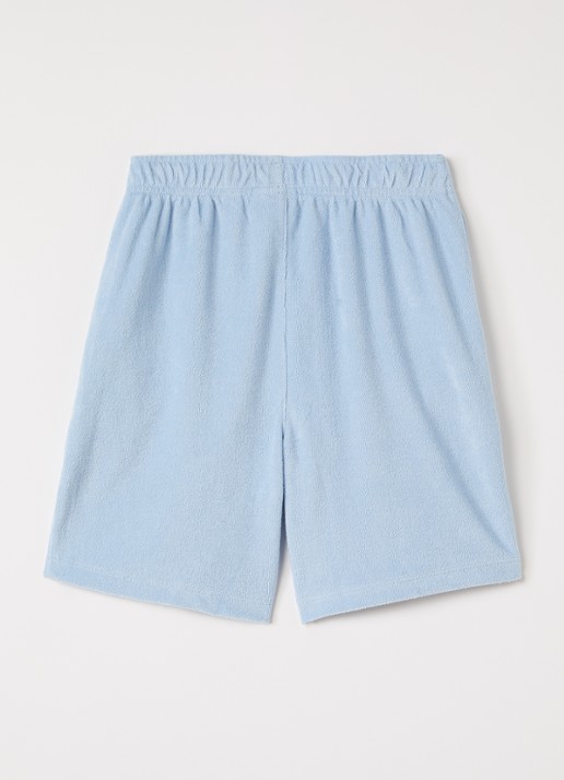 Lacoste Terry loose fit korte broek van badstof - voorkant 2 lichtblauw