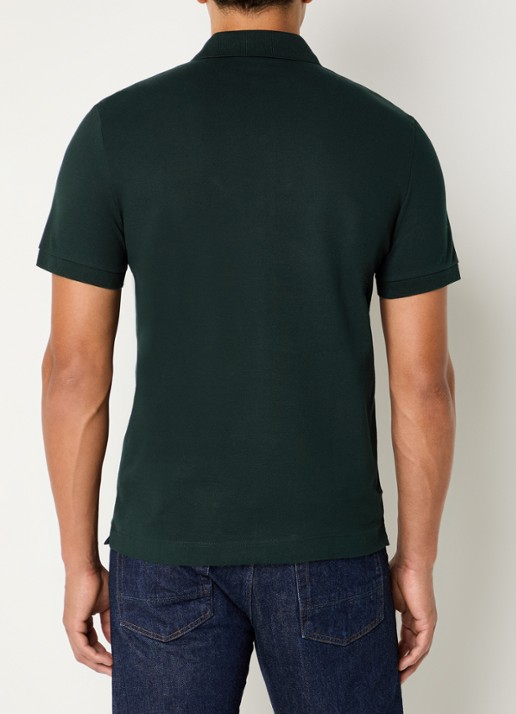 Lacoste Tone-On-Tone regular fit polo van piqué katoen - achterkant 4 groen