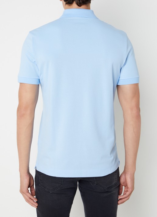 Lacoste Tone-On-Tone regular fit polo van piqué katoen - achterkant mint