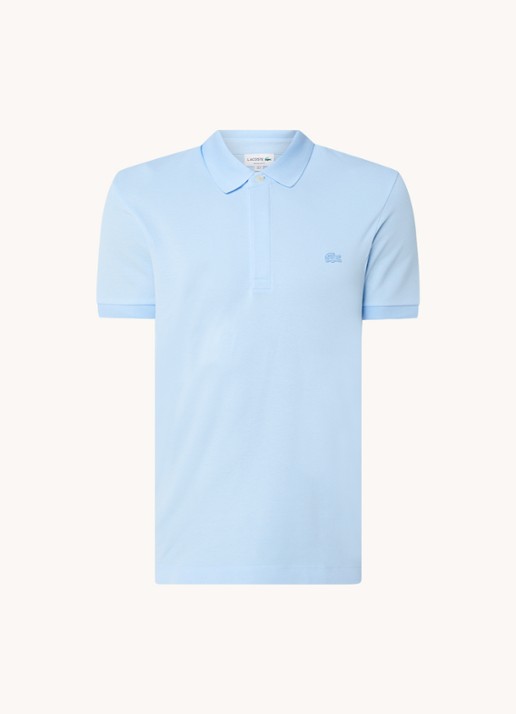 Lacoste Tone-On-Tone regular fit polo van piqué katoen - voorkant 3 mint