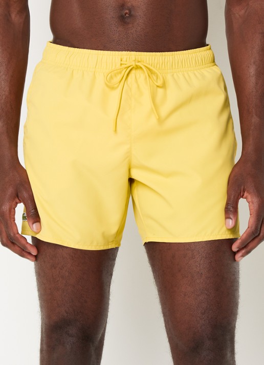 Lacoste Uni zwemshorts met logo en steekzakken - detail 2 abrikoos