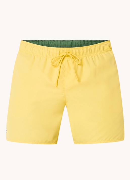 Lacoste Uni zwemshorts met logo en steekzakken - voorkant 3 abrikoos