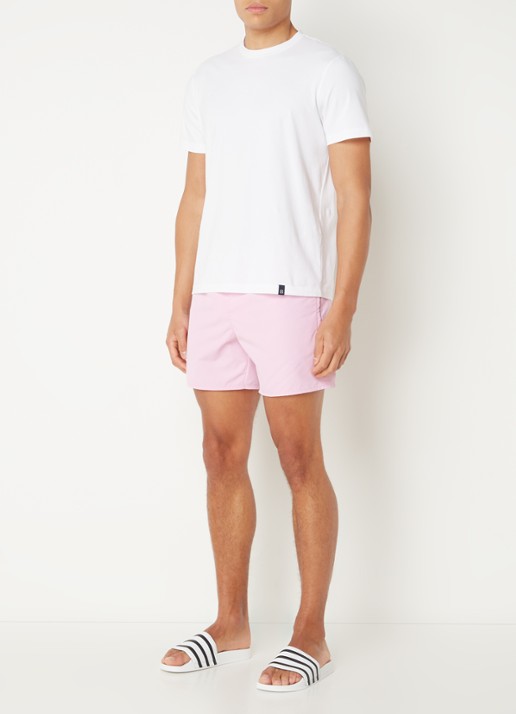 Lacoste Uni zwemshorts met logo en steekzakken - voorkant 2 lichtroze