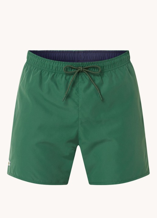 Lacoste Uni zwemshorts met logo en steekzakken - voorkant 3 groen