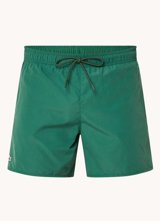 Lacoste Uni zwemshorts met logo en steekzakken - voorkant 2 groen
