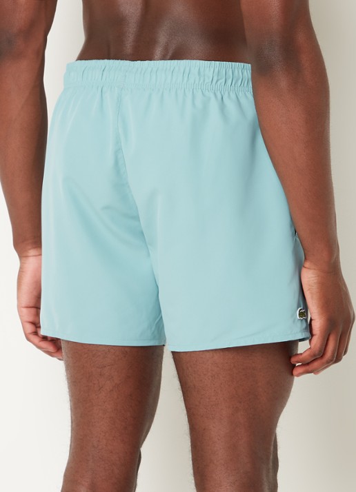 Lacoste Uni zwemshorts met logo en steekzakken - achterkant mint