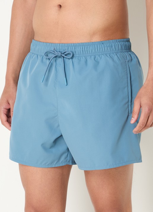 Lacoste Uni zwemshorts met logo en steekzakken - detail 4 blauwgrijs
