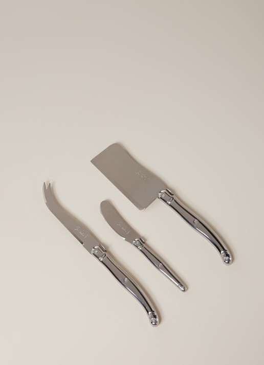 Laguiole Jean Dubost Kaasmes set van 3  - voorkant 2 zilver
