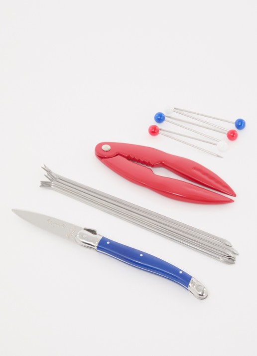 Laguiole Jean Dubost Paris zeevruchten set 14-delig - voorkant 2 multicolor
