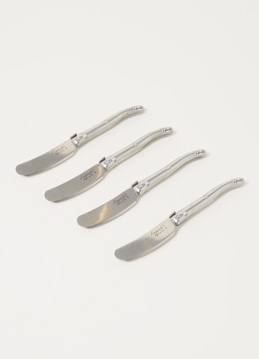 Laguiole Style de Vie Botermes set van 4 - voorkant 2 zilver