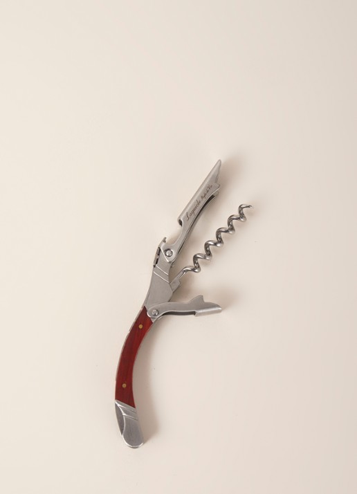 Laguiole Style de Vie Kurkentrekker van rozenhout - voorkant 2 zilver