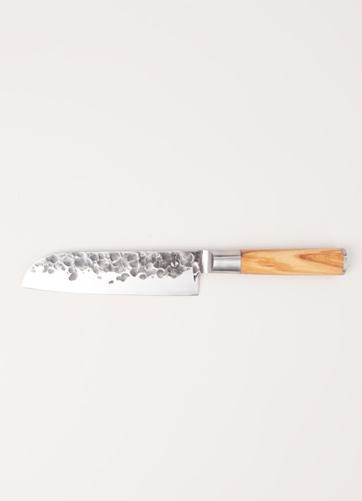 Laguiole Style de Vie Santokumes 32 cm - voorkant 2 zilver