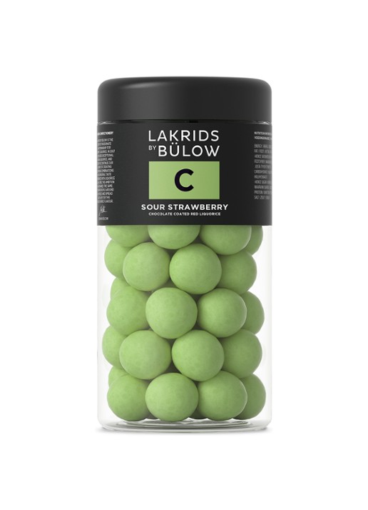 Lakrids by Bülow C - Sour Strawberry drop met chocolade 270 gram