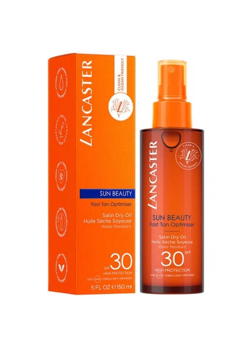 Lancaster Sun Beauty Fast Tan Optimizer Satin Dry Oil SPF 30 - zonneolie - voorkant 7 undefined