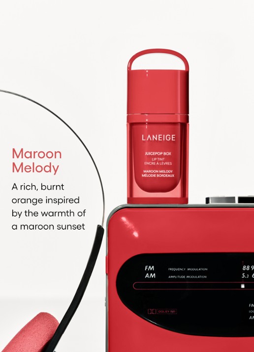 Laneige Juicepop Box Lip Tint - vloeibare lipstick - detail 5 maroon melody