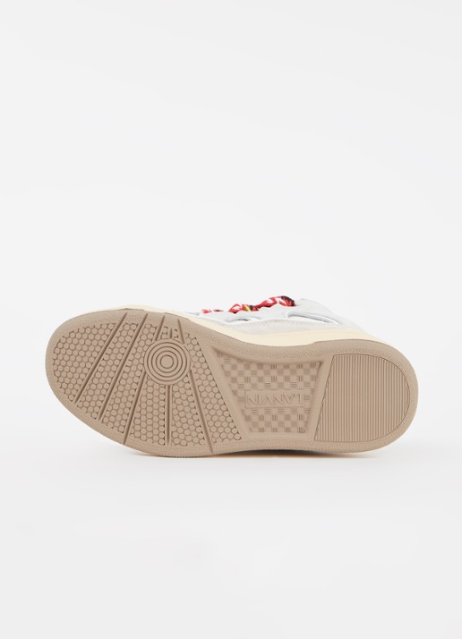 Lanvin Curb sneaker met leren details - detail 7 wit