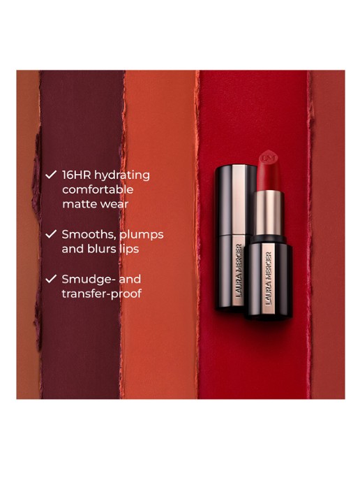 Laura Mercier Caviar Smoothing Matte Lipstick Refill - navulling - detail 7 777 plum plisse 